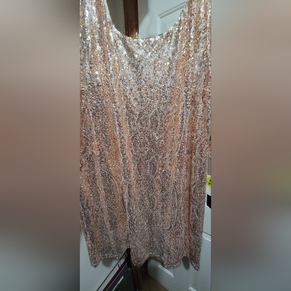 My Michelle Juniors Rose Gold Sequins Dress (read description) * - Picture 5 of 12
